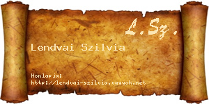 Lendvai Szilvia névjegykártya