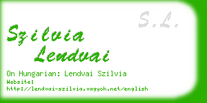 szilvia lendvai business card